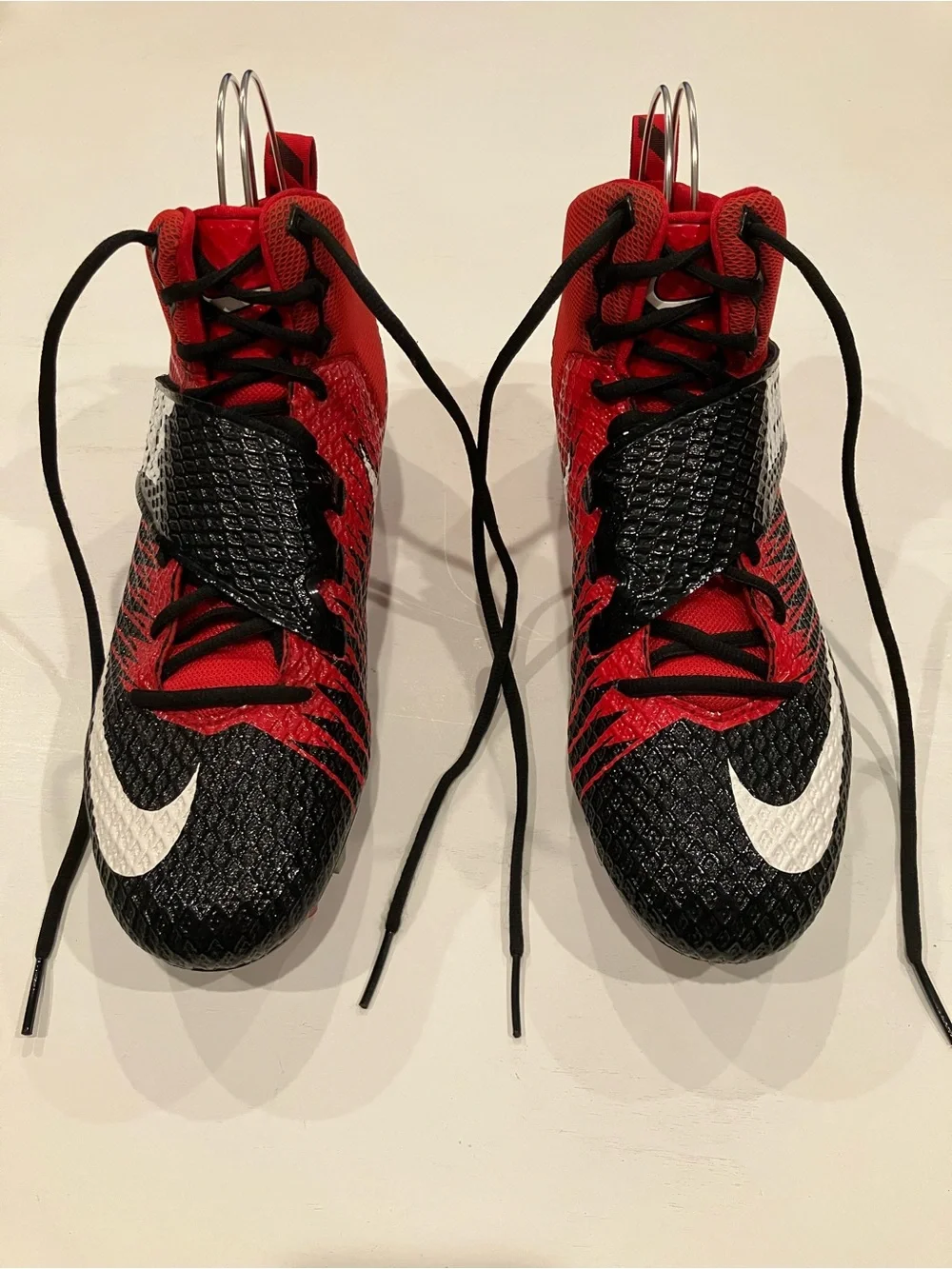 Nike | Red & Black Cleats with White Swoosh